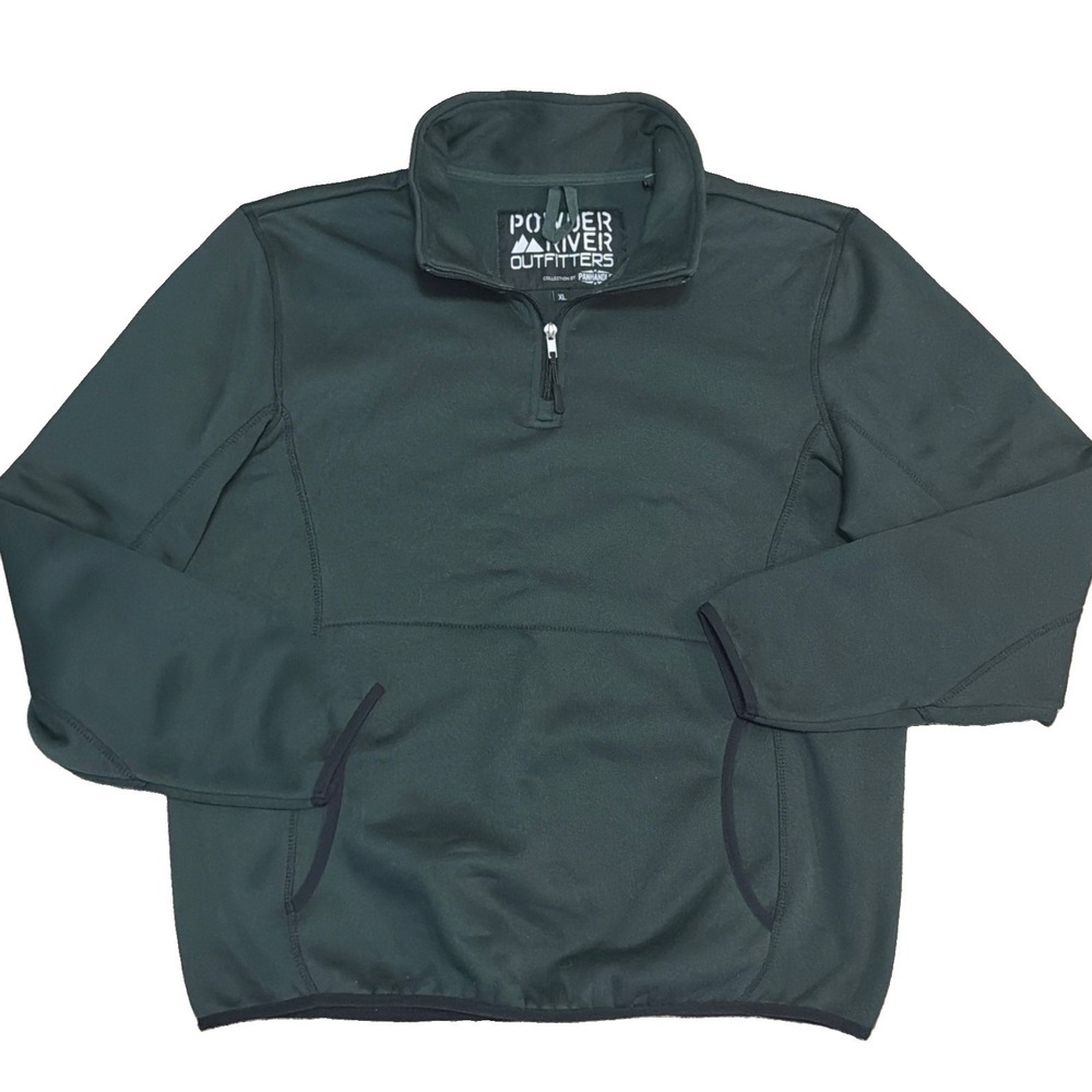 Powder River Outfitters x Panhandle Men's XL Green 1/4 Zip Fleece Pullover